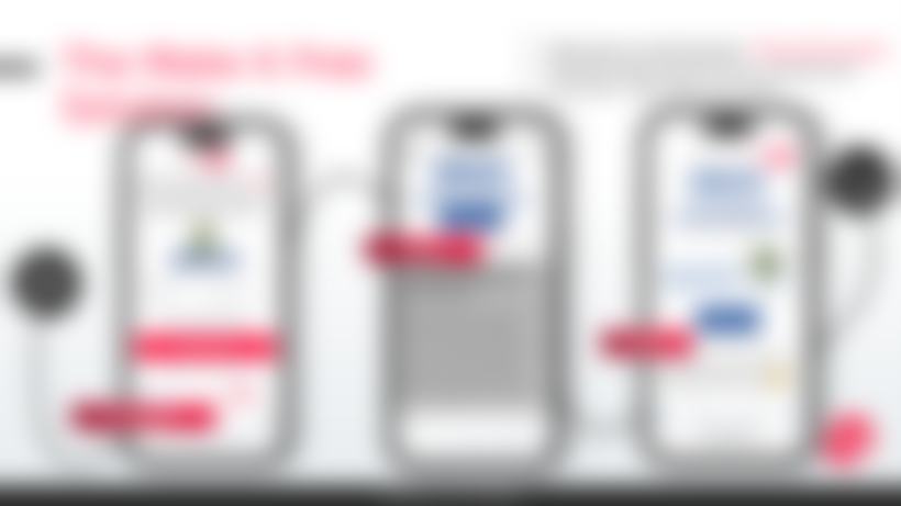 B2B sales deck, client details blurred